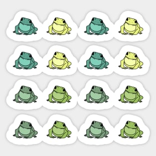 Mini Frogs Bundle - greens Sticker